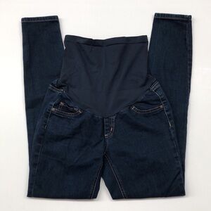 Indigo Blue dark wash maternity skinny jeans
